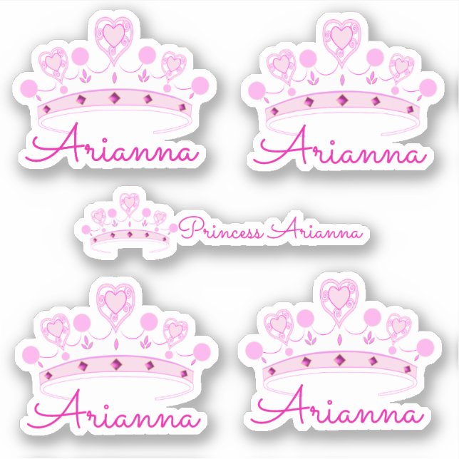 Sticker Princesse Couronne personnalisée (Devant)