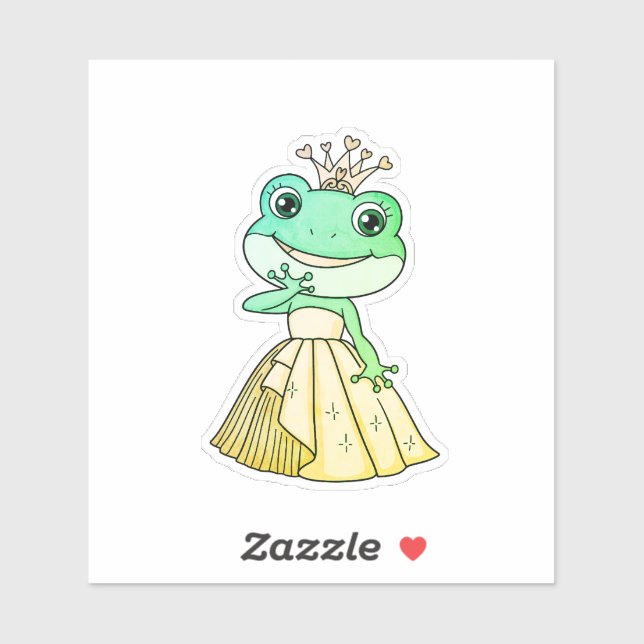 Sticker Princesse de la grenouille (Feuille)