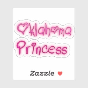 Sticker Princesse de l'Oklahoma rose
