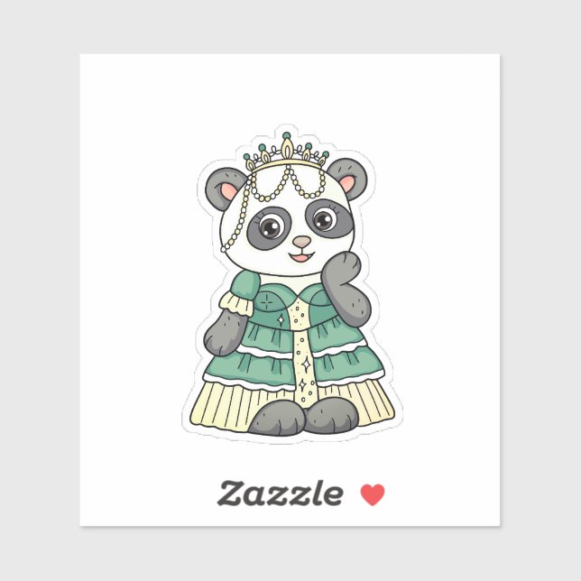 Sticker Princesse Panda (Feuille)