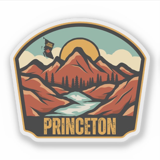 Sticker Princeton, Colombie-Britannique (Devant)