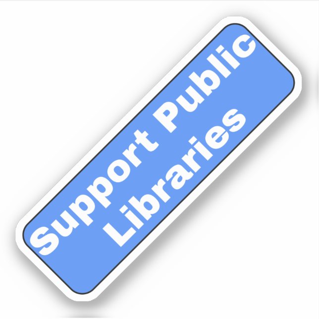 Sticker Prise en charge des bibliothèques publiques (Devant)