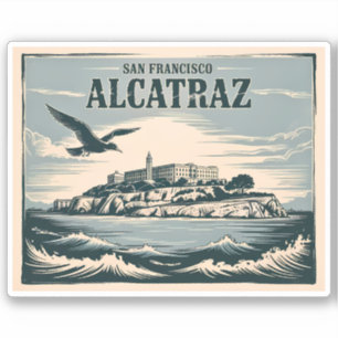 Sticker Prison de l'Île d'Alcatraz San Francisco Voyage Ré