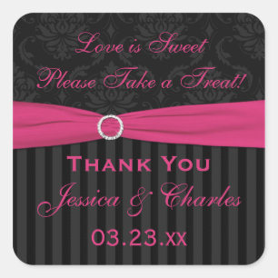 Sticker Privilège rose Grey Mariage damassé