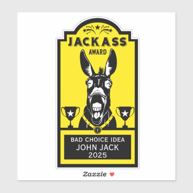 Sticker Prix Jackass (Feuille)