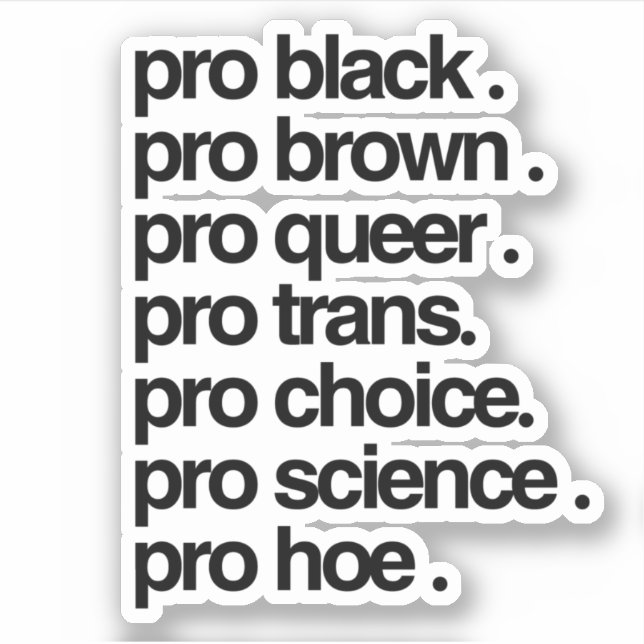 Sticker pro noir pro marron pro queer (Devant)