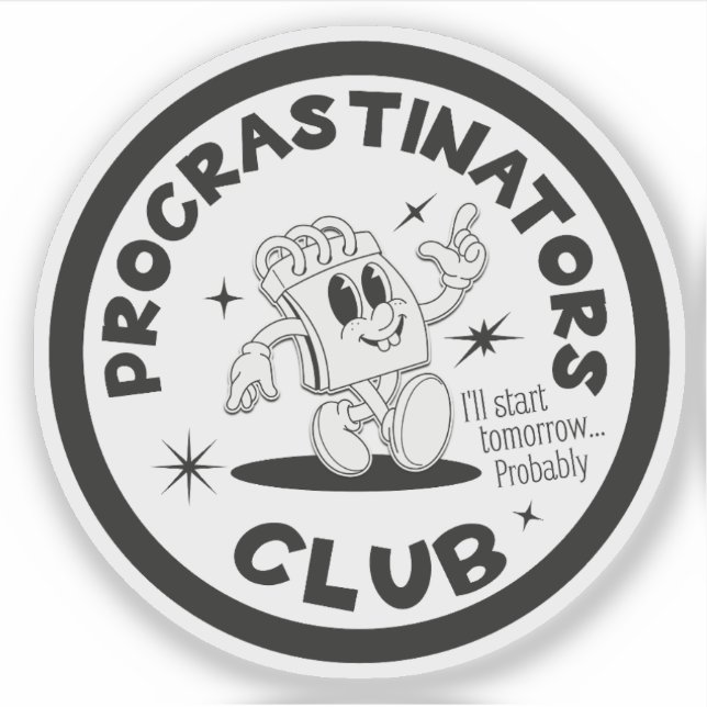 Sticker Procrastinators Club (Devant)