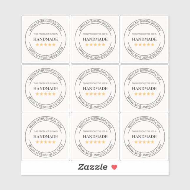 Sticker Produit artisanal sur mesure Vinyle de petite entr (Feuille)