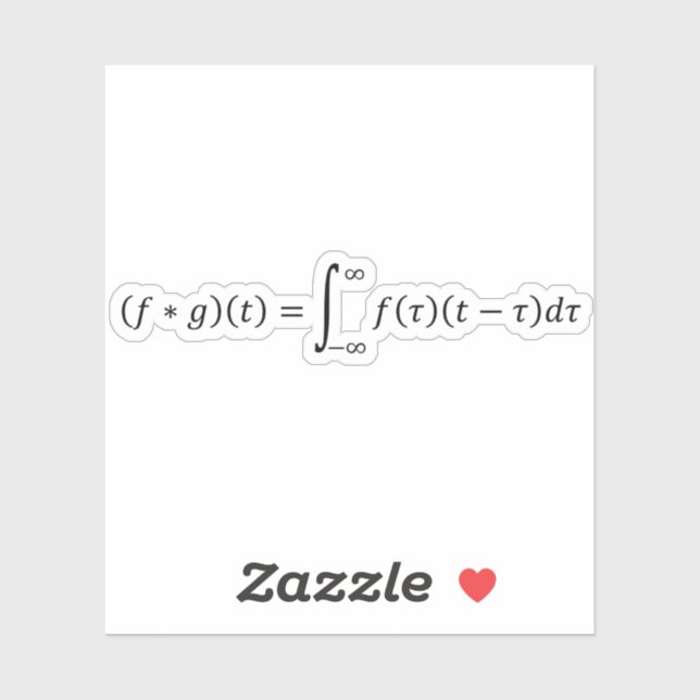 Sticker Produit De Convolution De Deux Fonctions (Feuille)