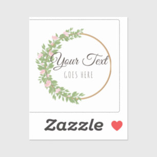 Sticker Produit fait main Simple tendance chemise florale