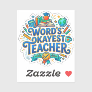 Sticker Prof le plus correct Cadeau drôle
