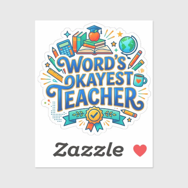 Sticker Prof le plus correct | Cadeau drôle (Feuille)
