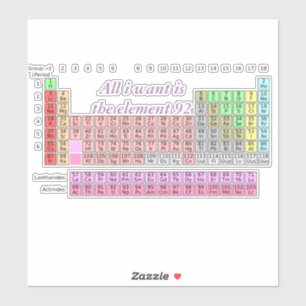 Sticker Professeur de Chimie Tableau Périodique Tout ce qu