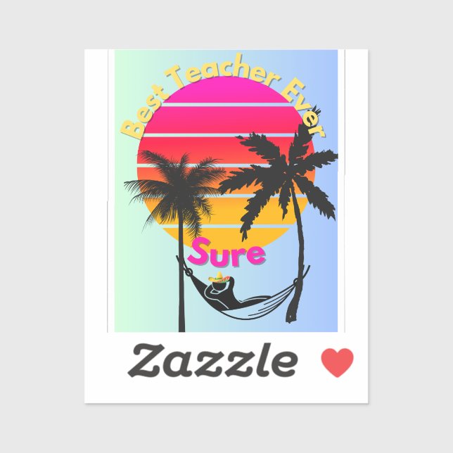 Sticker Professeur de l'année : Bien sûr (Feuille)