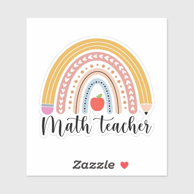Sticker Professeur de mathématiques (Feuille)