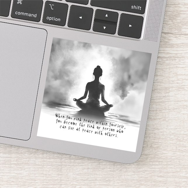 Sticker Professeur de méditation de yoga Pose du lotus Pei (Détail)