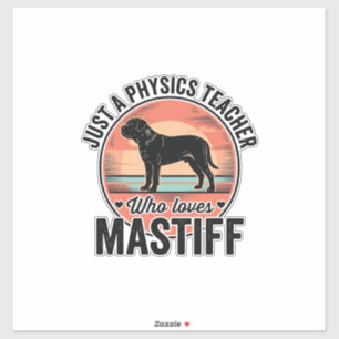 Sticker Professeur de physique aime Maillot de chien vinta