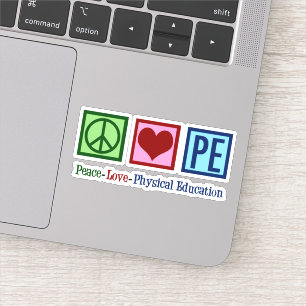 Sticker Professeur d'éducation physique de PE d'amour de