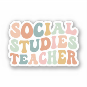Sticker Professeur d'études sociales, professeur d'histoir