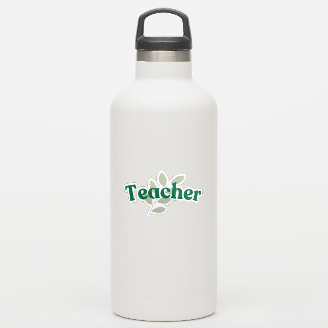 Sticker Professeur Feuille Verte (Gourde)