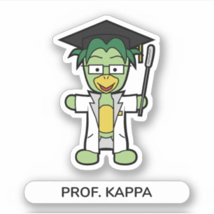 Sticker Professeur Kappa, Docteur en études de Yokai