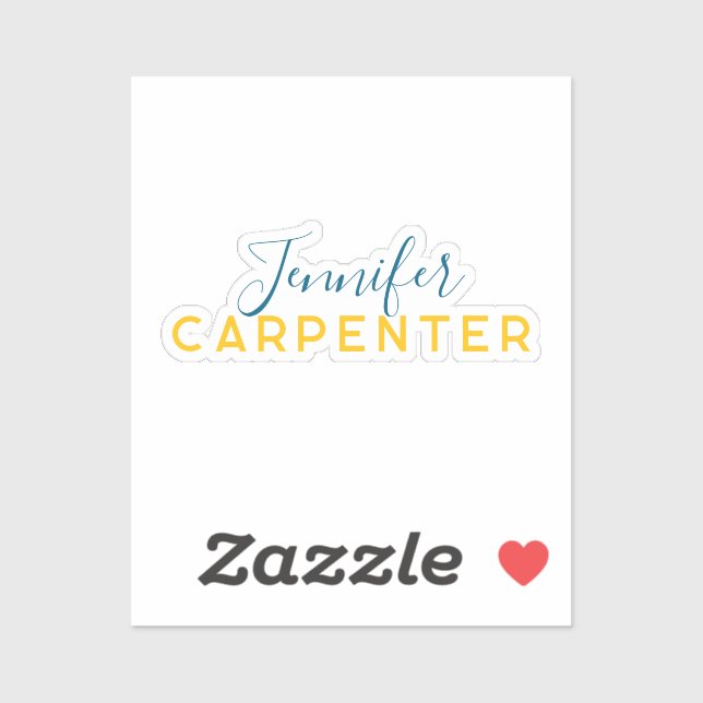 Sticker Professional elegant modern minimalist plain (Feuille)