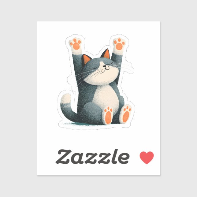 Sticker Professional Nap Taker Funny Sleeping Cat (Feuille)
