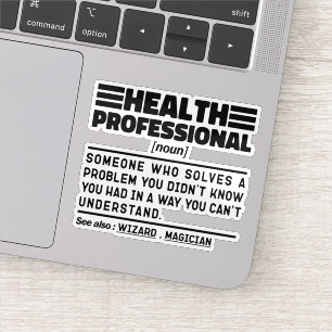 Sticker Professionnel de la santé Noun Définition Cool Sar