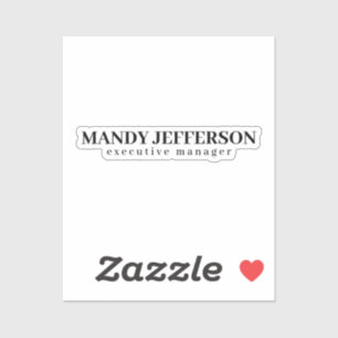 Sticker Professionnel élégant moderne minimaliste ajouter 
