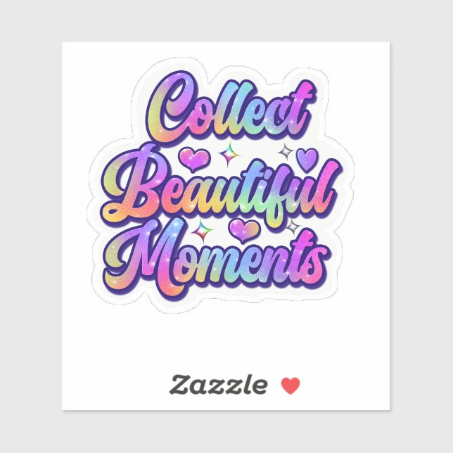 Sticker Profitez de chaque jour et collectionnez de beaux  (Feuille)