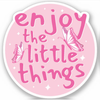 Sticker Profitez Du Design De Texte Little Things