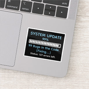 Sticker Programmeur drôle en train de coder