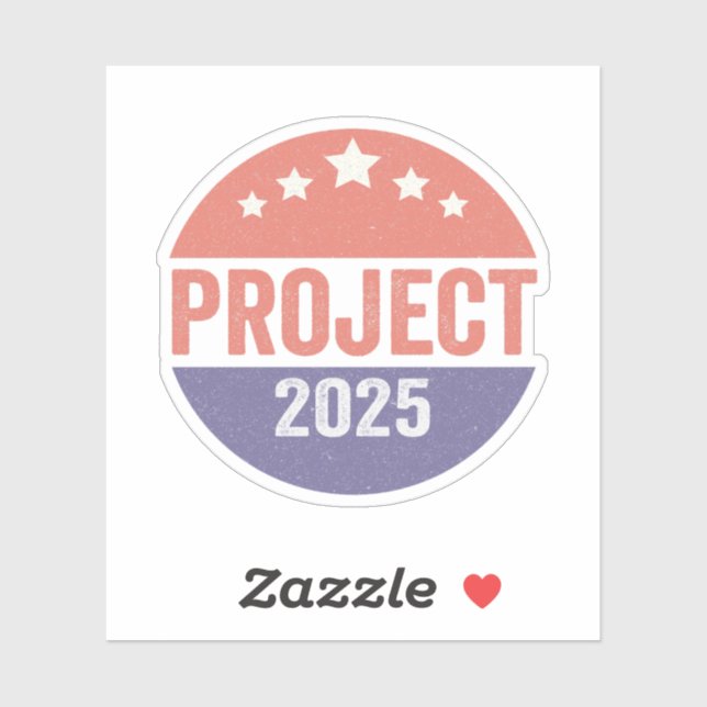 Sticker Projet 2025 Trump American Patroitic USA (Feuille)