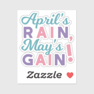 Sticker Promesse du printemps - 'Pluie d'avril, gain de ma