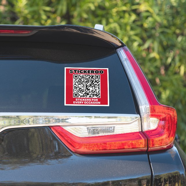 Sticker Promotion commerciale personnalisable Code QR Déca (Côté voiture)