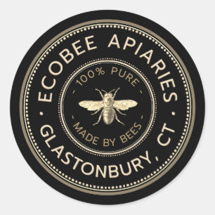 Sticker promotionnel d'abeille française de miel