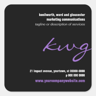 Sticker promotionnel Lilac Monogramme cursif