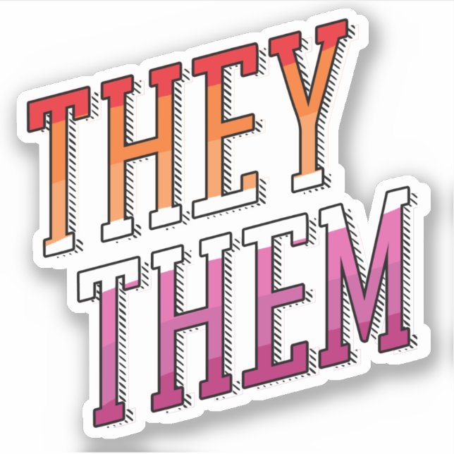 Sticker Pronoms Lesbiennes Ils Elles (Devant)