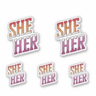 Sticker Pronoms lesbiens Elle La