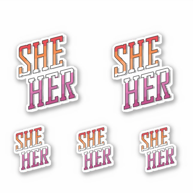 Sticker Pronoms lesbiens Elle La (Devant)