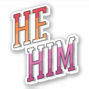 Sticker Pronoms lesbiens Il Lui