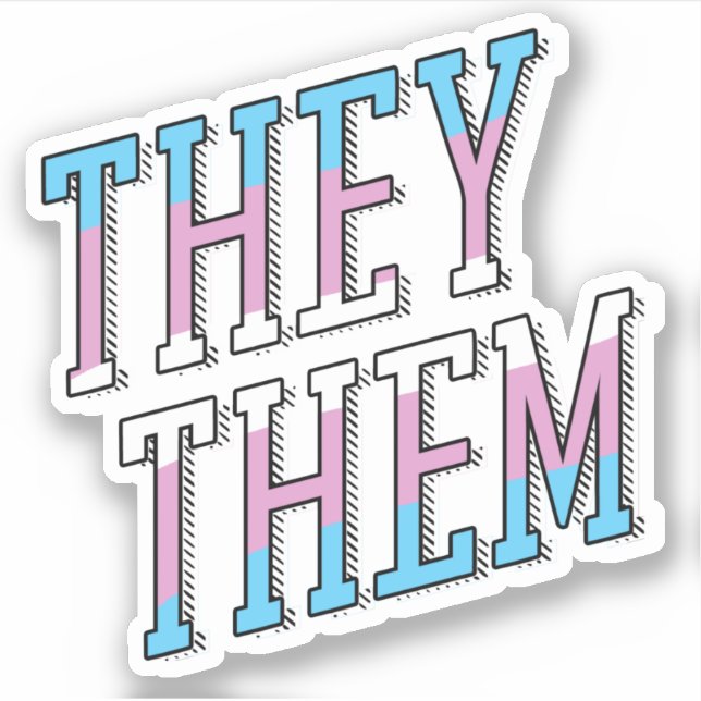 Sticker Pronoms Trans Ils Elles (Devant)