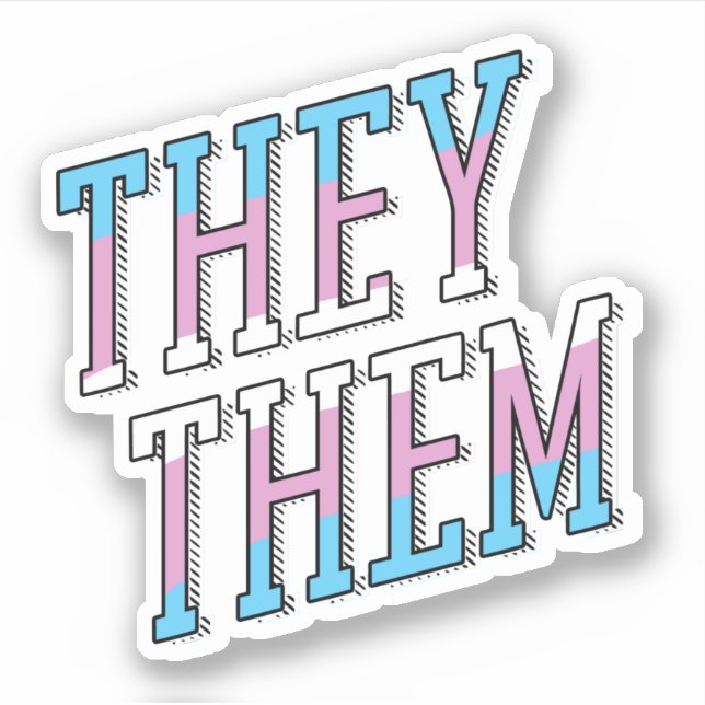 Sticker Pronoms Trans Ils Elles (Devant)