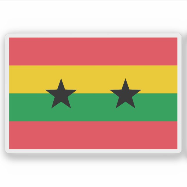 Sticker Proposition de drapeau de São Tomé et Príncipe #5  (Devant)