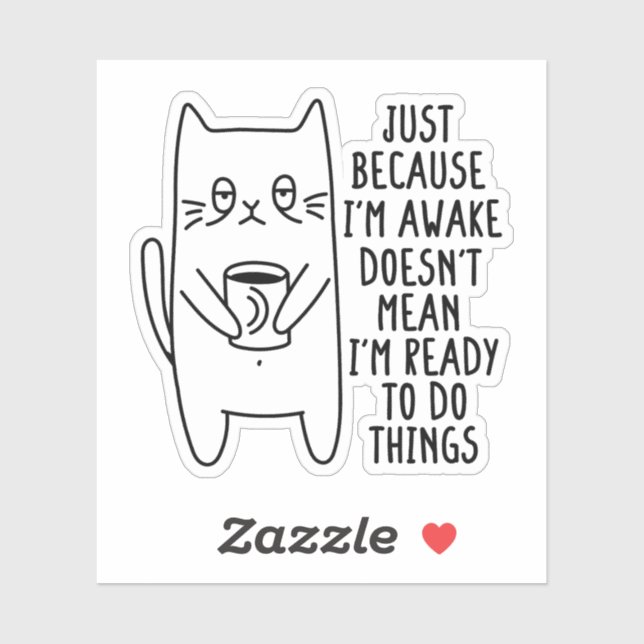 Sticker Propriétaire de chats juste parce que je suis Awak (Feuille)
