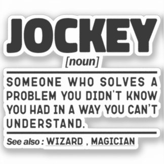 Sticker Propriétaire du cheval Cool Jockey Noun Equestrian