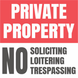 Sticker Propriété privée Pas de sollicitation