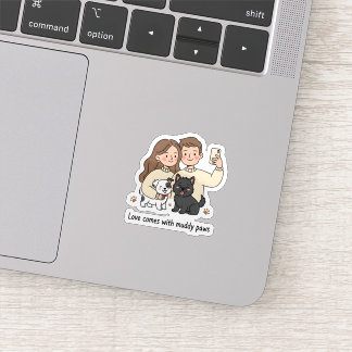 Sticker Prosperity Paws: The Ultimate Couple & Pet 
