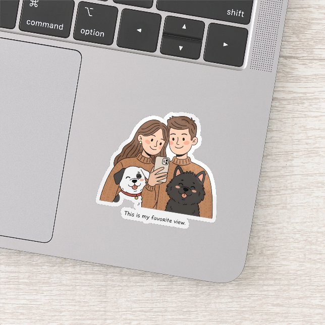 Sticker Prosperity Paws: The Ultimate Couple & Pet (Détail)