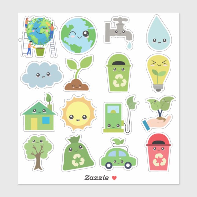 Sticker Protection De l'environnement pour enfants (Feuille)